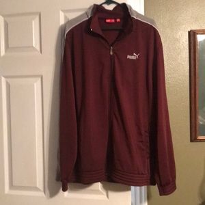 Puma jacket burgundy and gray XL